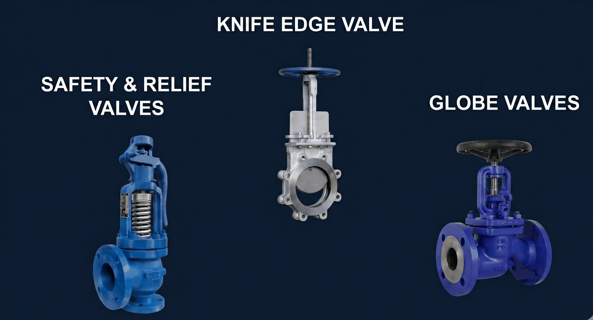 Safety & Relief Valves, Knife Edge Valve, Globe Valves